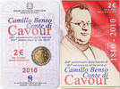 Italy 2 Euro 2010 Rome Count of Cavour, Rome, Bi-Metallic, KM:328 STGL 34.57 US$  +  28.86 US$ shipping