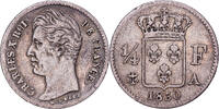 France 1/4 Franc 1830 Paris Charles X, Paris, Silver, Le Franc:F.164 SS 34.57 US$  +  28.86 US$ shipping