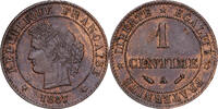 France 1 Centime 1887 Paris C&eacute;r&egrave;s, Paris, Bronze, Gadoury:88 SS 23.03 US$  +  28.86 US$ shipping