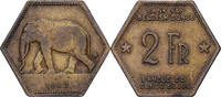 Belgian Congo 2 Francs 1943 Philadelphia Philadelphia, Brass, KM:25 SS 34.57 US$  +  28.86 US$ shipping