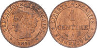 France 1 Centime 1891 Paris C&eacute;r&egrave;s, Paris, Bronze, Gadoury:88 SS 12.64 US$  +  28.86 US$ shipping