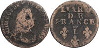 France Liard Louis XIV,Liard de France au buste âgé, troisième type -