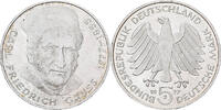 Federal Republic of Germany 5 Mark Hamburg, Silver, KM:145 -