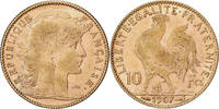 France 10 Francs 1907 Paris Marianne, Paris, Gold, Gadoury:1017, KM:846 EF(40-45)