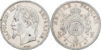France 5 Francs 1870 A Napoleon III, Paris, Silver, Gadoury:739 EF(40-45)