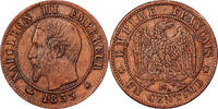 France Centime Napoleon III, Strasbourg, Bronze, KM:775.3 -