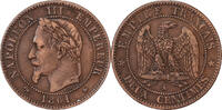 France 2 Centimes Napoleon III, Paris, Bronze, Gadoury:104 -