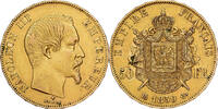 France 50 Francs Napoleon III, Strasbourg, Gold -