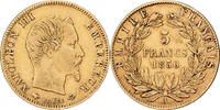 France 5 Francs Napoleon III, Paris, Gold, Gadoury:1001 -