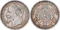 France 5 Francs Napoleon III, Strasbourg, Silver -