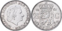 Netherlands 2-1/2 Gulden 1961 Not Applicable Juliana, Silver, KM:185 AU(50-53)