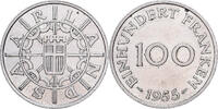 Saarland 100 Franken Paris, Copper-nickel, KM:4 -