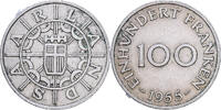 Saarland 100 Franken Paris, Copper-nickel, KM:4 -