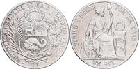 Peru Sol 1887 Santiago SOUTH PERU, Santiago, Silver, KM:196.22 SS+ 101.52 US$  +  28.86 US$ shipping