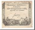 France 50 Sols Banknote, Saussay, KM:A70b, Lafaurie:167 -