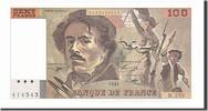 France 100 Francs Banknote, 100 F 1978-1995 ''Delacroix'' -