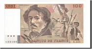 France 100 Francs Banknote, 100 F 1978-1995 ''Delacroix'' -