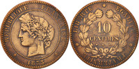 France 10 Centimes Coin, Cérès, Bordeaux, Bronze, KM:815.2 -