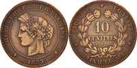 France 10 Centimes Coin, Cérès, Bordeaux, Bronze, KM:815.2 -