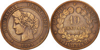France 10 Centimes Coin, Cérès, Paris, Bronze, KM:815.1 -
