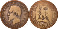 France 10 Centimes 1855 MA Coin, Napoleon III, Napoléon III, Marseille VG(8-10)