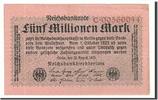 Germany 5 Millionen Mark Banknote, 1923-08-20, KM:105 -