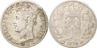 France 5 Francs Coin, Charles X, Lyon, Silver, KM:720.4 -