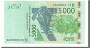 West African States 5000 Francs Banknote, 2003, KM:717Ka -