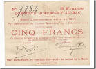 5 Francs 1914 Frankreich Geldschein, Aubigny-au-Bac, SS, Pirot:59-148 SS