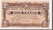 France 2 Francs Banknote, Pirot:59-2202, Roubaix et Tourcoing -