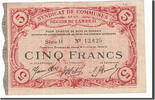 France 5 Francs Banknote, Pirot:59-493, Cambrai -