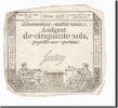 France 50 Sols Banknote, 1793-05-23, KM:A70b, Lafaurie:167 -