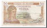 France 50 Francs Banknote, 1939-03-30, Fayette:18.24, KM:85b -