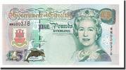 Gibraltar 5 Pounds Banknote, KM:29 -