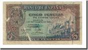 Spain 5 Pesetas Banknote, 1940-09-04, KM:123a -