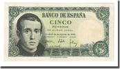 Spain 5 Pesetas Banknote, 1951-08-16, KM:140a -