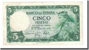 Spain 5 Pesetas Banknote, 1954-07-22, KM:146a -