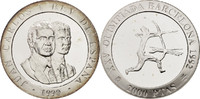 Spain 2000 Pesetas Coin, Juan Carlos I, Madrid, Silver -