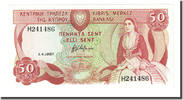 Cyprus 50 Cents Banknote, 1987-04-01, KM:52 -
