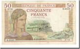 France 50 Francs Cérès, 1939-02-02, Fayette:18.21, KM:85b -