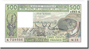 West African States 500 Francs Banknote, KM:706Kh -
