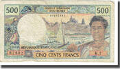 Tahiti 500 Francs Banknote, KM:25b2 -