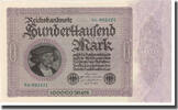 Germany 100,000 Mark Banknote, 1923-02-01, KM:83a -