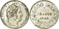 France 5 Francs Coin, Louis-Philippe, Bordeaux, Silver -