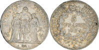 France 5 Francs Coin, Union et Force, Paris, Silver, KM:639.1 -