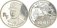 France 100 Francs Coin, Koenig, Bir Hakeim, Proof, Silver -