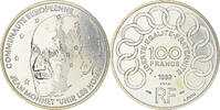 France 100 Francs Coin, Jean Monnet, ESSAI, Silver -