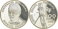 France 100 Francs Coin, Marcel Pagnol, Paris, Silver, KM:1944 -
