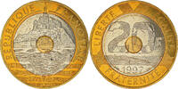 France 20 Francs Coin, Mont Saint Michel, Paris -