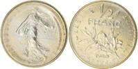 France 1/2 Franc Coin, Semeuse, Paris, FDC, Nickel, KM:931.1 -